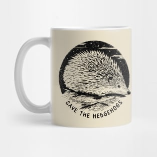 Save The Hedgehogs - Hedgehog Art Mug